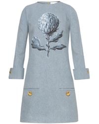 Oscar de la Renta - Linnen Mini-Jurk - Lyst