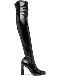 Patrizia Pepe - 95mm Thigh-high Leather Boots - Lyst