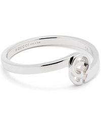 Gucci - 18kt White Gold GG Running Ring - Lyst