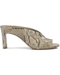 Roberto Del Carlo - Metis Snakeskin-Effect Open-Toe Sandals - Lyst