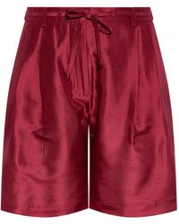 Munthe - Satin Pleated Shorts - Lyst