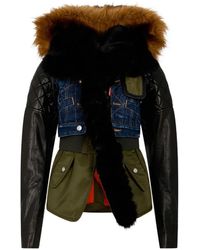 DSquared² - Parka De Nylon Con Lunares Blancos Y Negros - Lyst