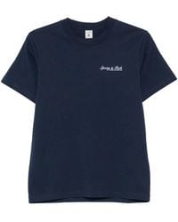 Sporty & Rich - Syracuse Logo-Print Cotton T-Shirt - Lyst