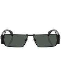 Versace - Medusa-Plaque Rectangle-Frame Sunglasses - Lyst