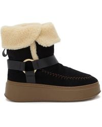 Odissi - Suki Harnessed Detail Suede Boots - Lyst