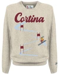 Mc2 Saint Barth - Cortina Ski Race Trui Met Grafische Print - Lyst