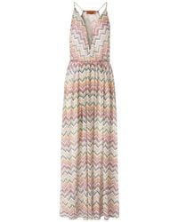 Missoni - Zigzag-Pattern Maxi Beach Dress - Lyst