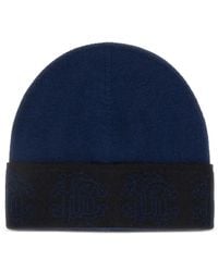 Roberto Cavalli - Logo-Intarsia Wool Beanie Hat - Lyst