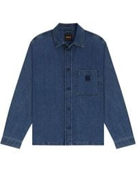 BOSS - パッチポケット デニムシャツ - Lyst