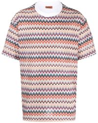 Missoni - Zigzag-pattern Crew-neck T-shirt - Lyst