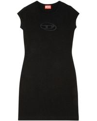 DIESEL - Cotton Logo Mini Dress - Lyst