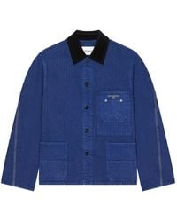Givenchy - Veste En Jean Couture Seam À Chevrons - Lyst