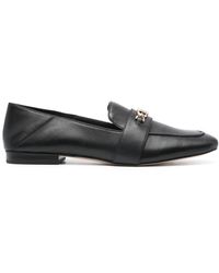 Michael Kors - Logo-plaque Leather Loafers - Lyst