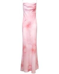 Stolen Stores - Cowl-Neck Floral-Print Maxi Dress - Lyst