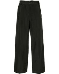 Lemaire - Belted Cotton Trousers - Lyst