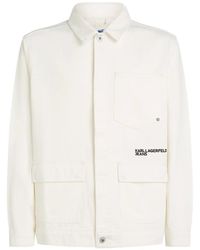 KARL LAGERFELD - Logo-Print Cotton Jacket - Lyst