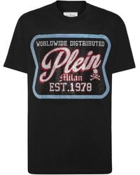 Philipp Plein - T-Shirt Round Neck Ss With Patch - Lyst