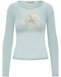 Fiorucci - Poodle-Printed Tulle Long-Sleeved T-Shirt - Lyst