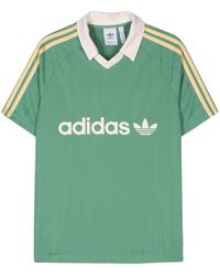 adidas - T-shirt a righe con stampa - Lyst