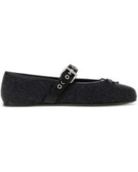 Miu Miu - Ballerines À Boucle En Laine - Lyst