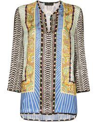 Etro Caftano con stampa - Blu