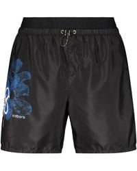 Iceberg - Graphic-Print Drawstring Swim Shorts - Lyst