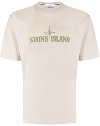 Stone Island - T-shirt à logo brodé - Lyst