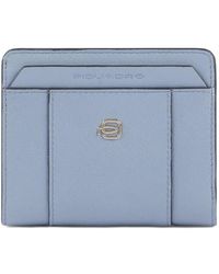 Piquadro - Coin Pocket Leather Wallet - Lyst