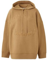 Burberry - Oak Leaf Crest Embroidered Oversized Hoodie - Lyst