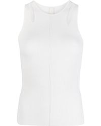 Dion Lee - Merino Pointelle Ribbed-knit Tank Top - Lyst