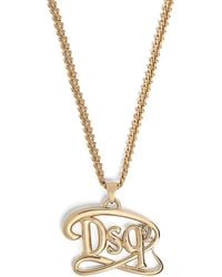DSquared² - Dsq2 Logo-Pendant Chain Necklace - Lyst