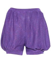 Sophia Webster - Princess Glitter-Knit Shorts - Lyst