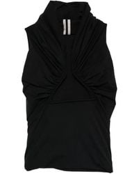Rick Owens - Draped Jersey Top - Lyst