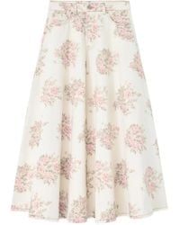 Ganni - Floral-Print Maxi Skirt - Lyst
