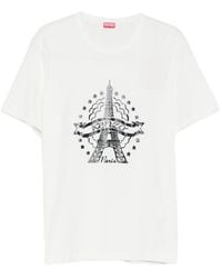 KENZO - Graphic-Print Crew-Neck T-Shirt - Lyst