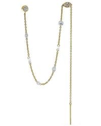 Logan Hollowell - 18K Diamond Thread Earring - Lyst