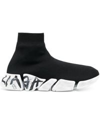 Balenciaga - Sneakers speed 2.0 graffiti in maglia riciclata - Lyst