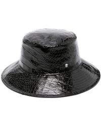 Versace - Sombrero de pescador con efecto de piel de cocodrilo - Lyst