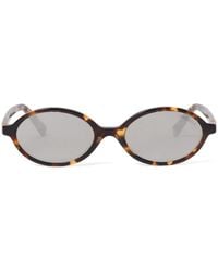 Miu Miu - Regard Oval-frame Sunglasses - Lyst