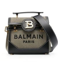 Balmain - B-buzz 23 Shoulder Bag - Women's - Cotton/calfskin/polyurethane Resincalfskin - Lyst