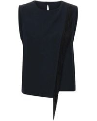 Kaos - Top sin mangas con detalle de flecos - Lyst
