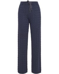 Brunello Cucinelli - Cable-knit Trousers - Lyst