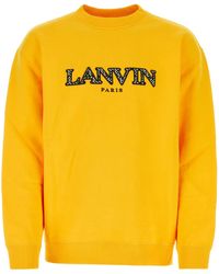 Lanvin - Sweatshirt Mit Logo-Stickerei - Lyst