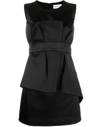 P.A.R.O.S.H. - Robe Courte Sans Manches À Taille Ceinturée - Lyst