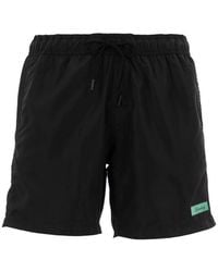 Bikkembergs - Short De Bain À Lien De Resserrage Et Logo Imprimé - Lyst