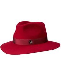 Maison Michel - Henrietta Logo-Detail Fedora Hat - Lyst