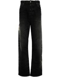 Amiri - Gerade Jeans mit barockem Logo - Lyst