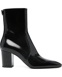 Saint Laurent - Xiv 80mm レザーアンクルブーツ - Lyst