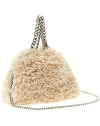 Stella McCartney - Mini Falabella Shearling-Effect Tote Bag - Lyst