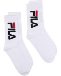 Fila - Intarsia-knit Logo Socks (pack Of Two) - Lyst